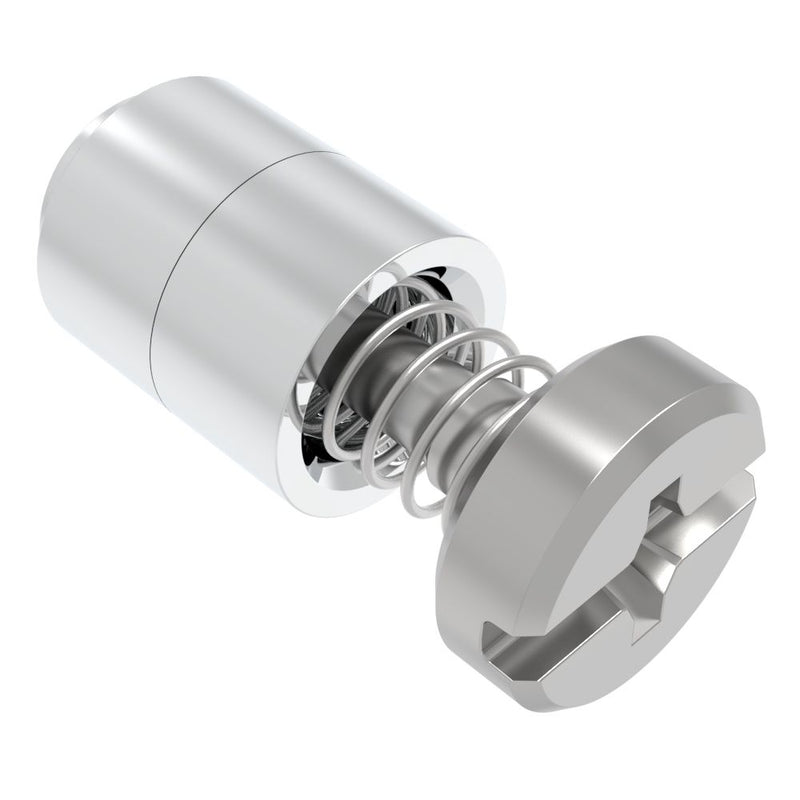 SOUTHCO Captive Screw, 4-40 Thread, Flare-in, Phillips/Slot Combination, Smooth Bright Knob [52-1A-11-4]