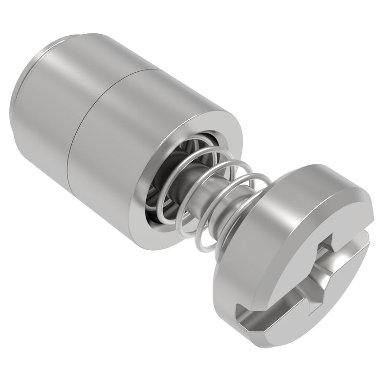 SOUTHCO Captive Screw, 4-40 Thread, Press-in, Phillips/Slot Combination, Smooth Bright Knob [52-1A-51-4]