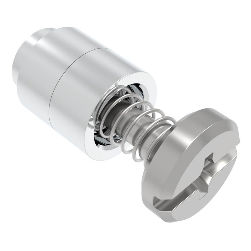 SOUTHCO Captive Screw, 6-32 Thread, Flare-in, Phillips/Slot Combination, Smooth Bright Knob [52-2A-21-4]