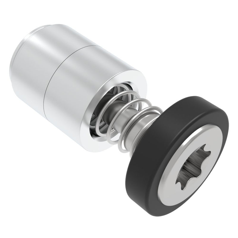 SOUTHCO Captive Screw, M3 X 0.5, Press-in, TORX®, Smooth Black Knob [52-36-51-4-000]