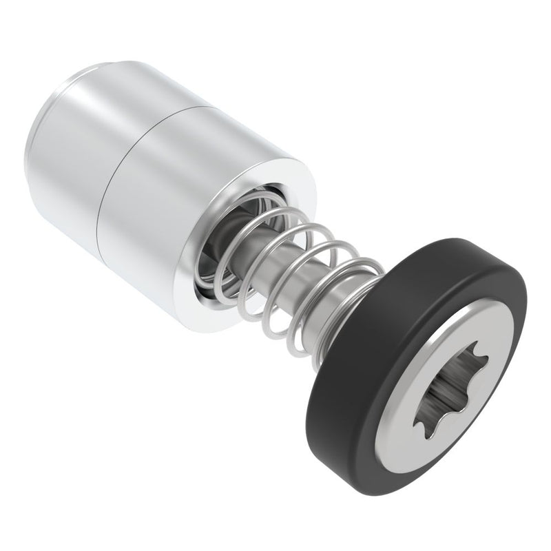 SOUTHCO Captive Screw, M3 X 0.5, Press-in, TORX®, Smooth Black Knob [52-36-53-4-000]