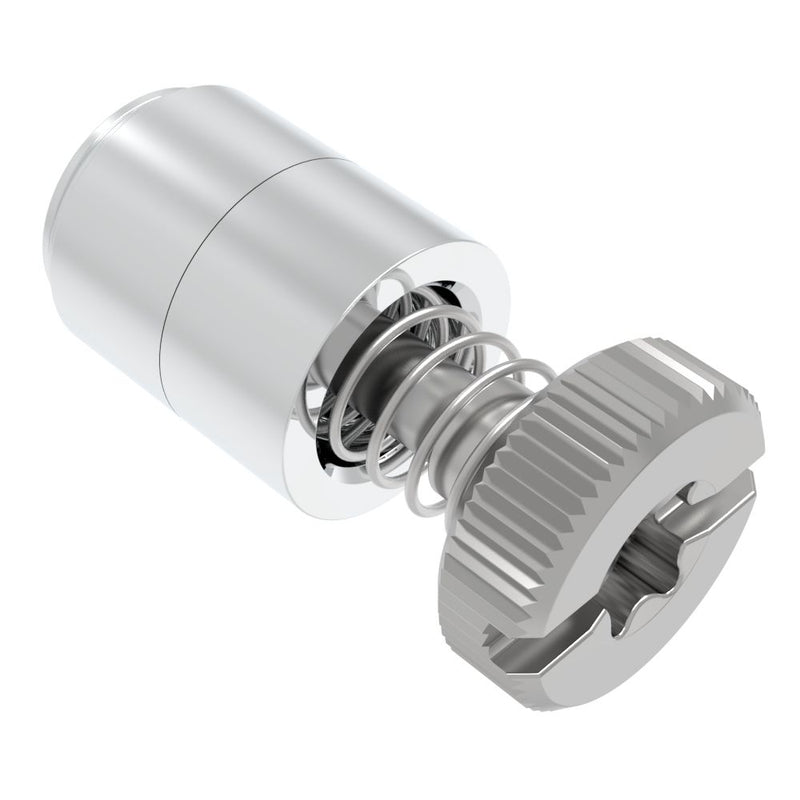 SOUTHCO Captive Screw, M3 X 0.5, Press-in, TORX®/Slot Combination, Knurled Bright Knob [52-37-51-4]