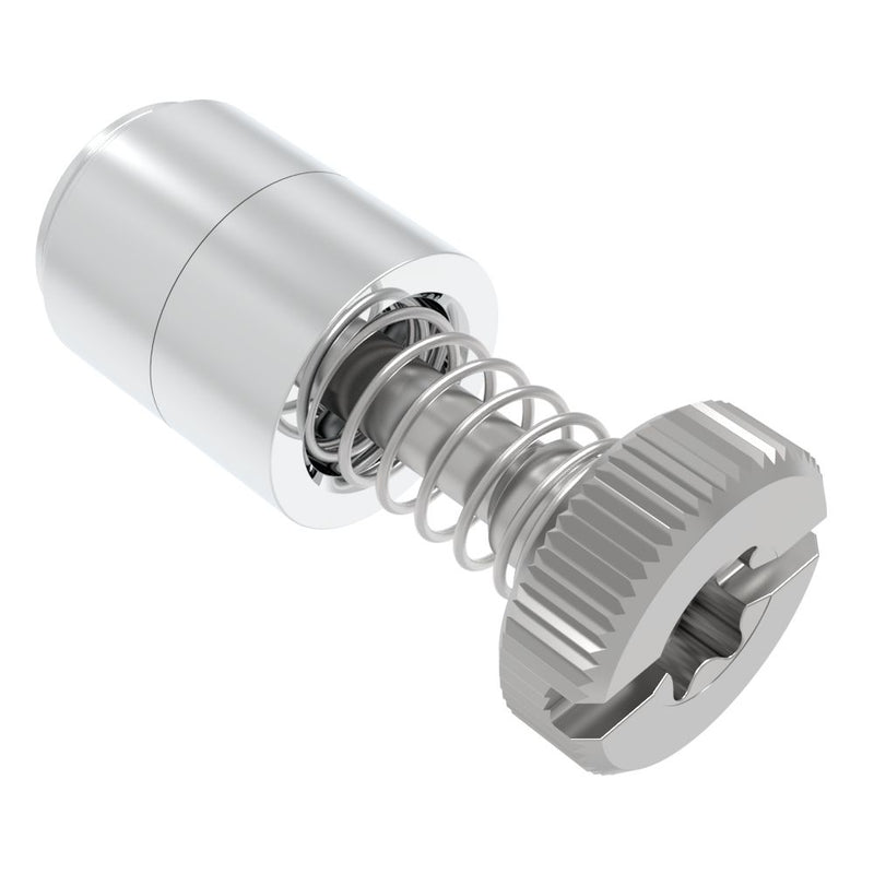 SOUTHCO Captive Screw, M3 X 0.5, Press-in, TORX®/Slot Combination, Knurled Bright Knob [52-37-53-4]