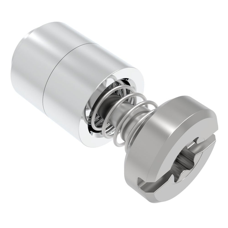 SOUTHCO Captive Screw, M3 X 0.5, Flare-in, TORX®/Slot Combination, Smooth Bright Knob [52-38-11-4]