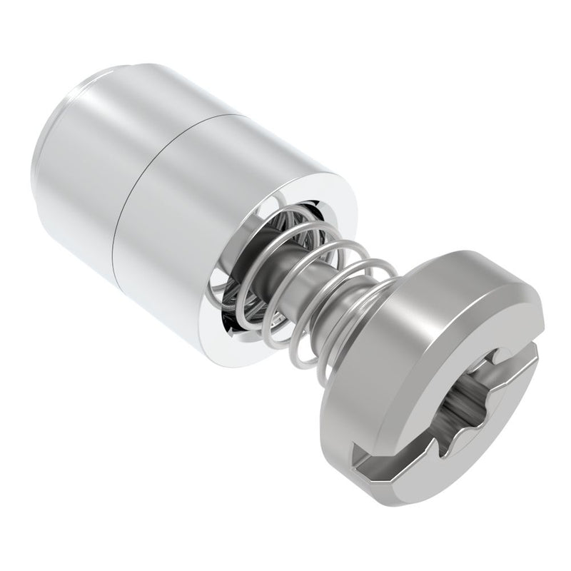 SOUTHCO Captive Screw, M3 X 0.5, Press-in, TORX®/Slot Combination, Smooth Bright Knob [52-38-51-4]