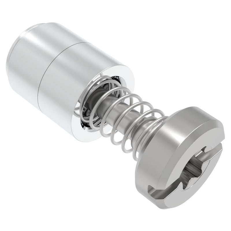 SOUTHCO Captive Screw, M3 X 0.5, Press-in, TORX®/Slot Combination, Smooth Bright Knob [52-38-53-4]