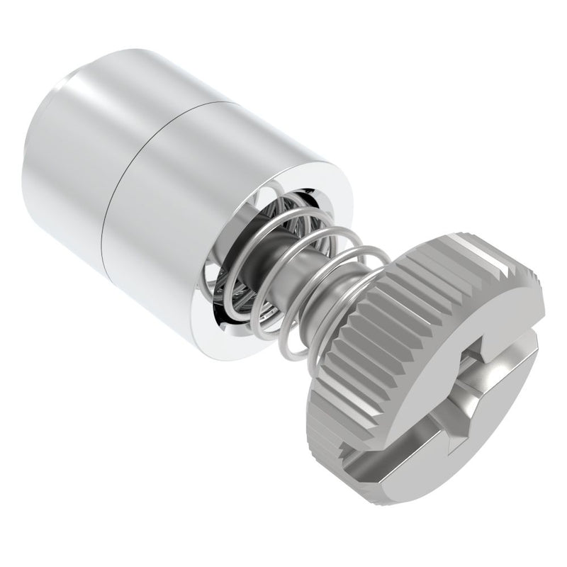 SOUTHCO Captive Screw, M3 X 0.5, Flare-in, Phillips/Slot Combination, Knurled Bright Knob [52-39-11-4]