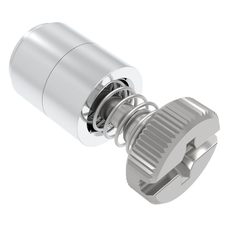 SOUTHCO Captive Screw, M3 X 0.5, Press-in, Phillips/Slot Combination, Knurled Bright Knob [52-39-51-4]