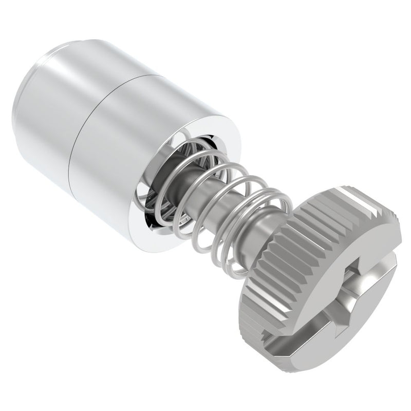 SOUTHCO Captive Screw, M3 X 0.5, Press-in, Phillips/Slot Combination, Knurled Bright Knob [52-39-53-4]