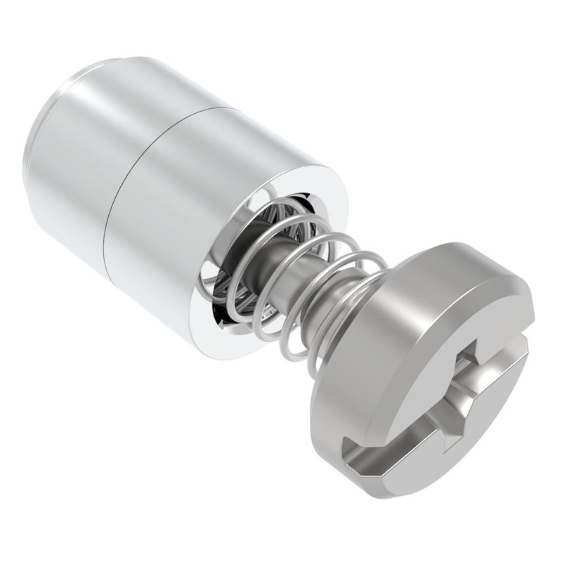 SOUTHCO Captive Screw, M3 X 0.5, Press-in, Phillips/Slot Combination, Smooth Bright Knob [52-3A-51-4]