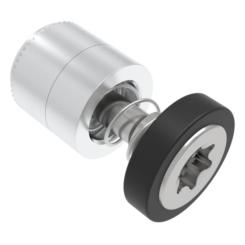 SOUTHCO Captive Screw, M4 X 0.7, Press-in, TORX®, Smooth Black Knob [52-46-51-4-000]