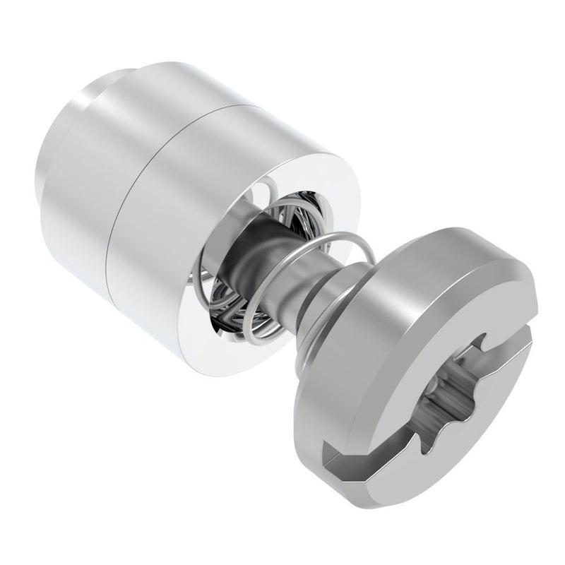 SOUTHCO Captive Screw, M4 X 0.7, Flare-in, TORX®/Slot Combination, Smooth Bright Knob [52-48-21-4]