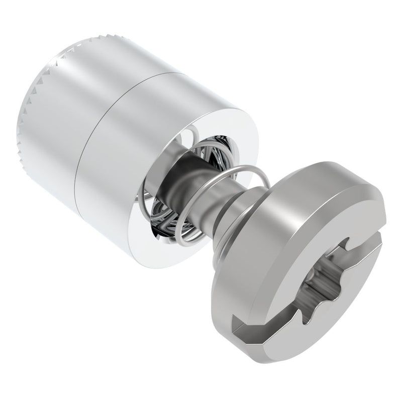 SOUTHCO Captive Screw, M4 X 0.7, Press-in, TORX®/Slot Combination, Smooth Bright Knob [52-48-51-4]