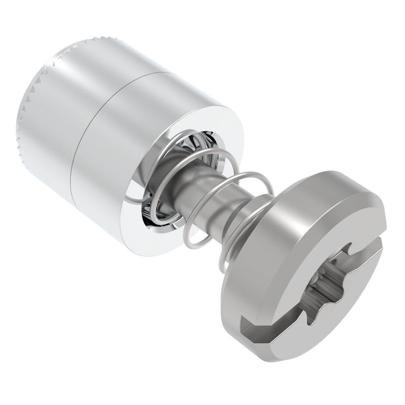 SOUTHCO Captive Screw, M4 X 0.7, Press-in, TORX®/Slot Combination, Smooth Bright Knob [52-48-53-4]
