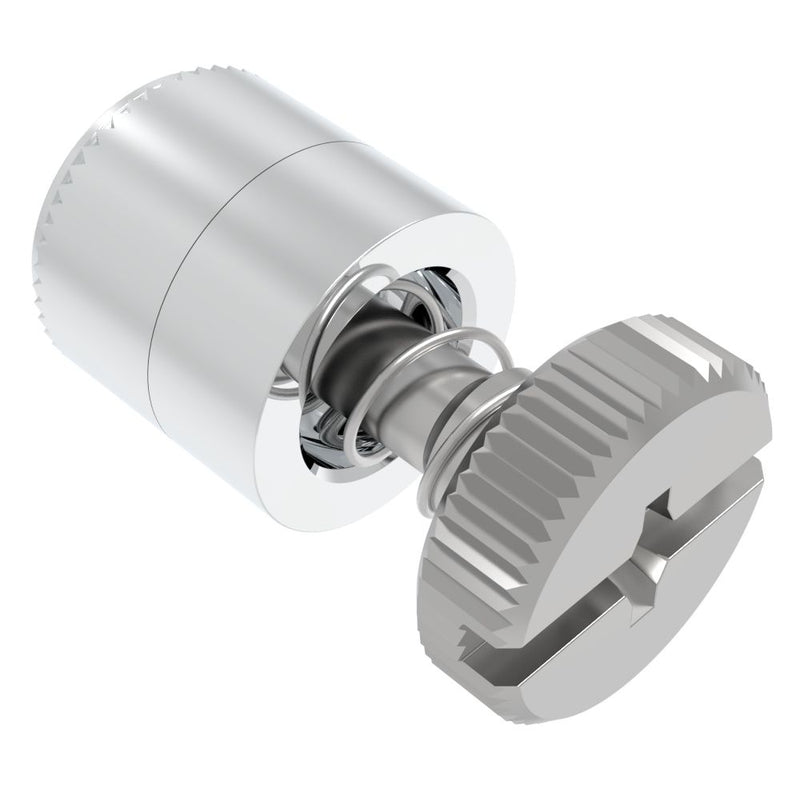 SOUTHCO Captive Screw, M4 X 0.7, Press-in, Phillips/Slot Combination, Knurled Bright Knob [52-49-51-4]