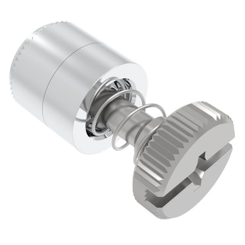 SOUTHCO Captive Screw, M4 X 0.7, Press-in, Phillips/Slot Combination, Knurled Bright Knob [52-49-53-4]