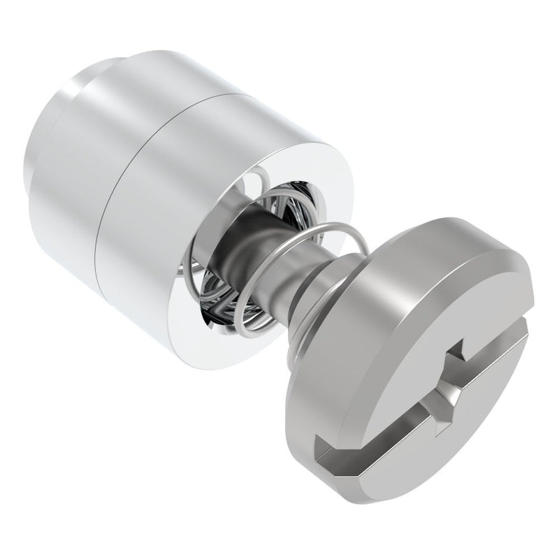 SOUTHCO Captive Screw, M4 X 0.7, Flare-in, Phillips/Slot Combination, Smooth Bright Knob [52-4A-21-4]
