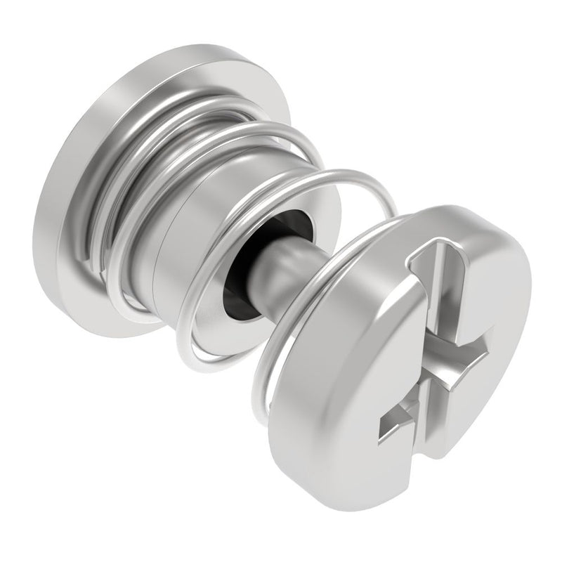 SOUTHCO Captive Screw, 4-40 Thread, Press-in, Phillips/Slot Combination, Smooth Bright Knob [52-A1A-51-4]
