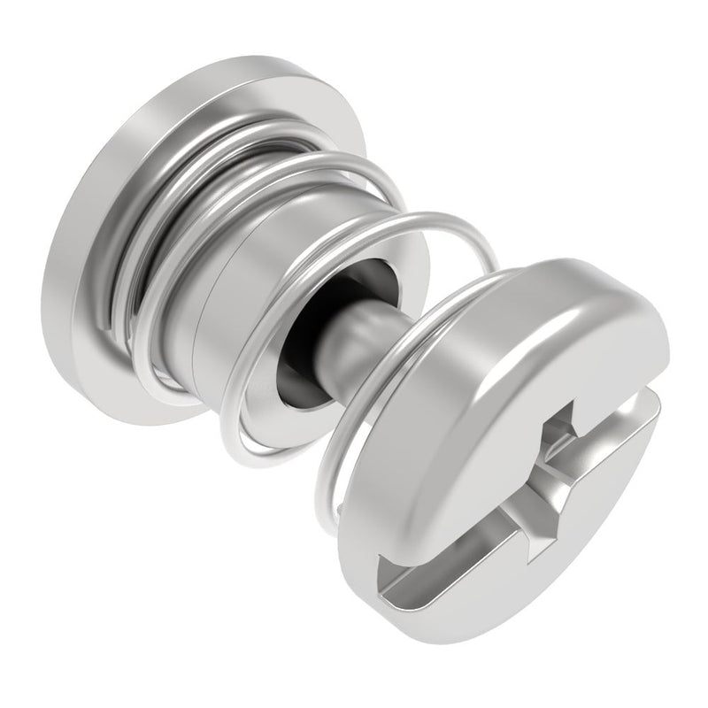 SOUTHCO Captive Screw, M3 X 0.5 Thread, Press-in, Phillips/Slot Combination, Smooth Bright Knob [52-A3A-51-4]