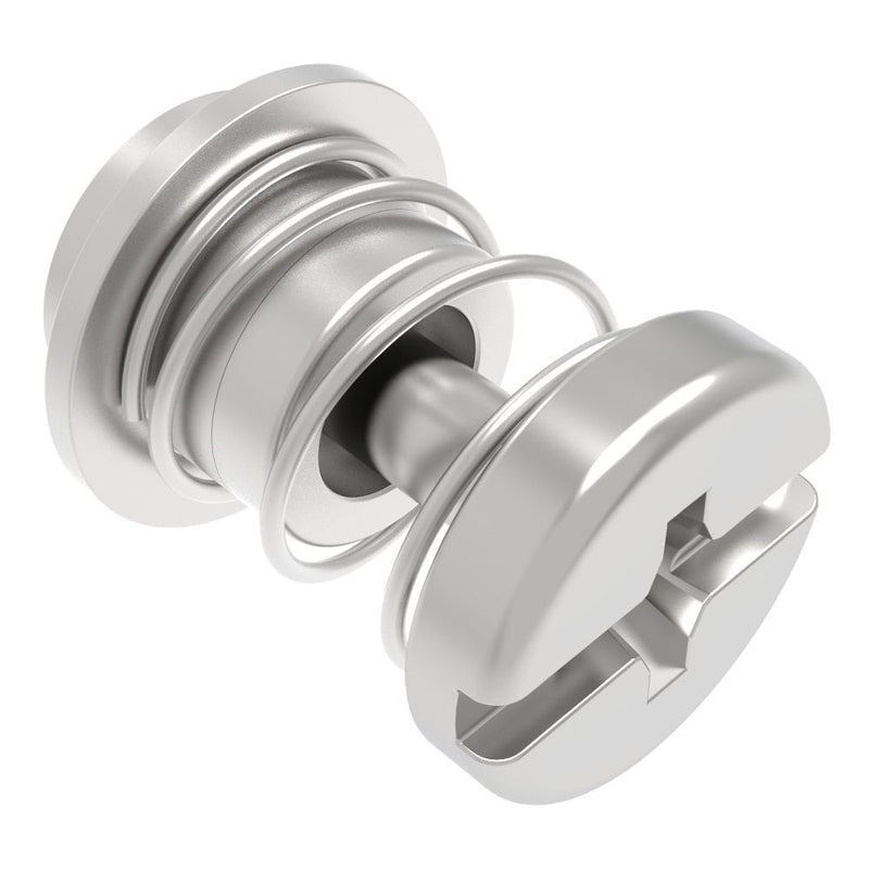 SOUTHCO Captive Screw, M3 X 0.5 Thread, Surface Mount Technology, Phillips/Slot Combination, Smooth Bright Knob [52-SM-A3311-N-R]