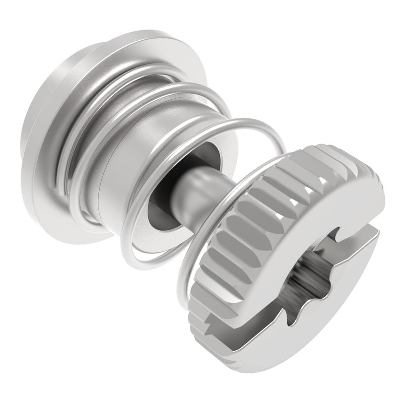 SOUTHCO Captive Screw, M3 X 0.5 Thread, Surface Mount Technology, TORX®/Slot Combination, Knurled Bright Knob [52-SM-A3411-K-R]