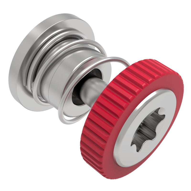 SOUTHCO Captive Screw, 4-40 Thread, Press-in, TORX®, Knurled Red Knob [52-A15-51-4-013]
