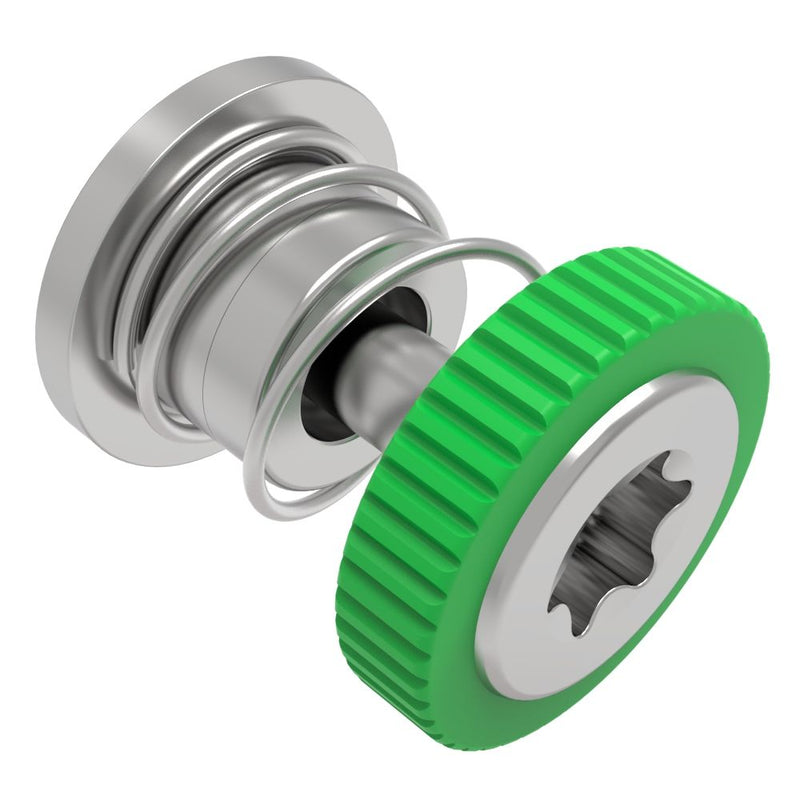 SOUTHCO Captive Screw, 4-40 Thread, Press-in, TORX®, Knurled Green Knob [52-A15-51-4-014]