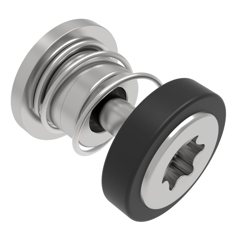 SOUTHCO Captive Screw, 4-40 Thread, Press-in, TORX®, Smooth Black Knob [52-A16-51-4-000]