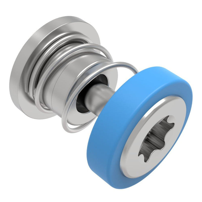 SOUTHCO Captive Screw, 4-40 Thread, Press-in, TORX®, Smooth Blue Knob [52-A16-51-4-008]