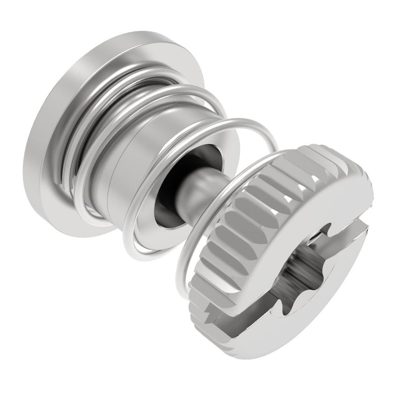 SOUTHCO Captive Screw, M3 X 0.5 Thread, Press-in, TORX®/Slot Combination, Knurled Bright Knob [52-A37-51-4]