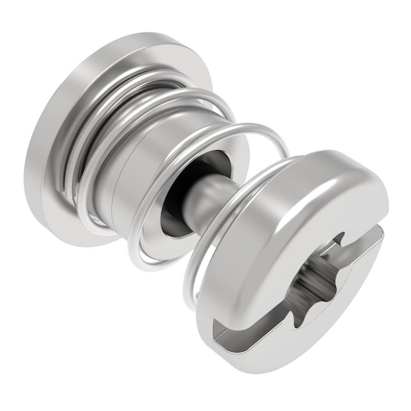 SOUTHCO Captive Screw, M3 X 0.5 Thread, Press-in, TORX®/Slot Combination, Smooth Bright Knob [52-A38-51-4]