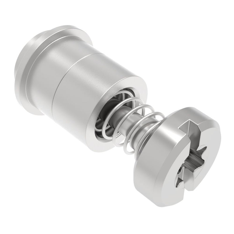 SOUTHCO Captive Screw, M3 X 0.5, Surface Mount Technology, TORX®/Slot Combination, Smooth Bright Knob [52-SM-3411-N-R]