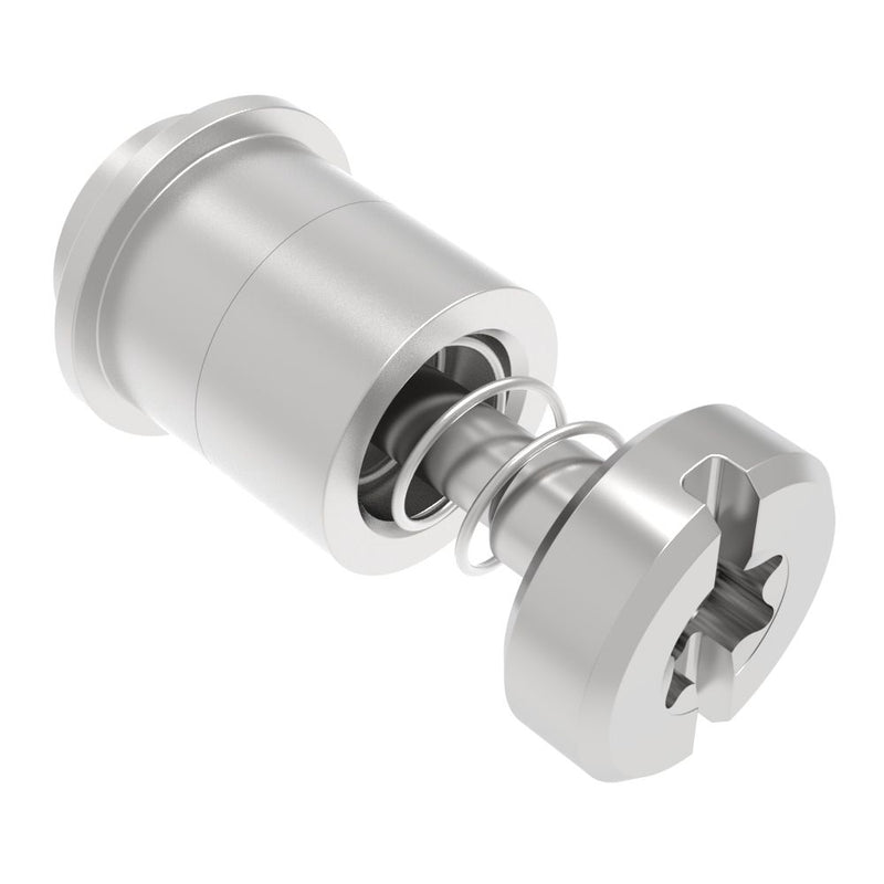 SOUTHCO Captive Screw, M3 X 0.5, Surface Mount Technology, TORX®/Slot Combination, Smooth Bright Knob [52-SM-3421-N-R]