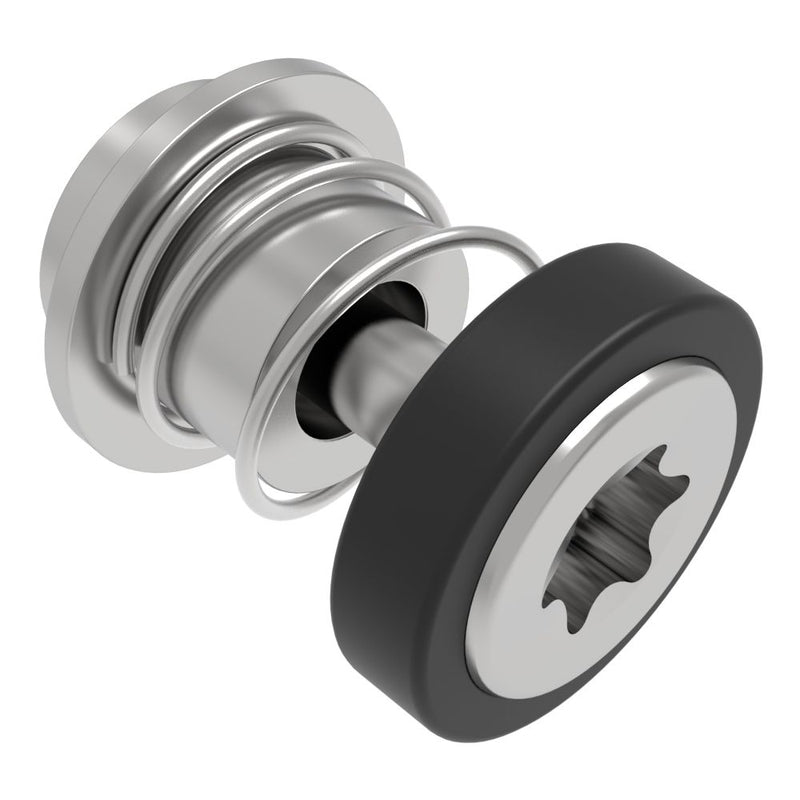 SOUTHCO Captive Screw, 4-40 Thread, Surface Mount Technology, TORX®, Smooth Black Knob [52-SM-A1211-N000-R]