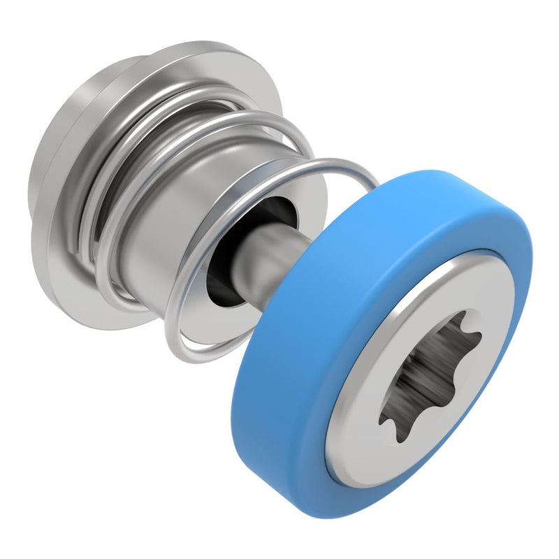 SOUTHCO Captive Screw, 4-40 Thread, Surface Mount Technology, TORX®, Smooth Blue Knob [52-SM-A1211-N008-R]