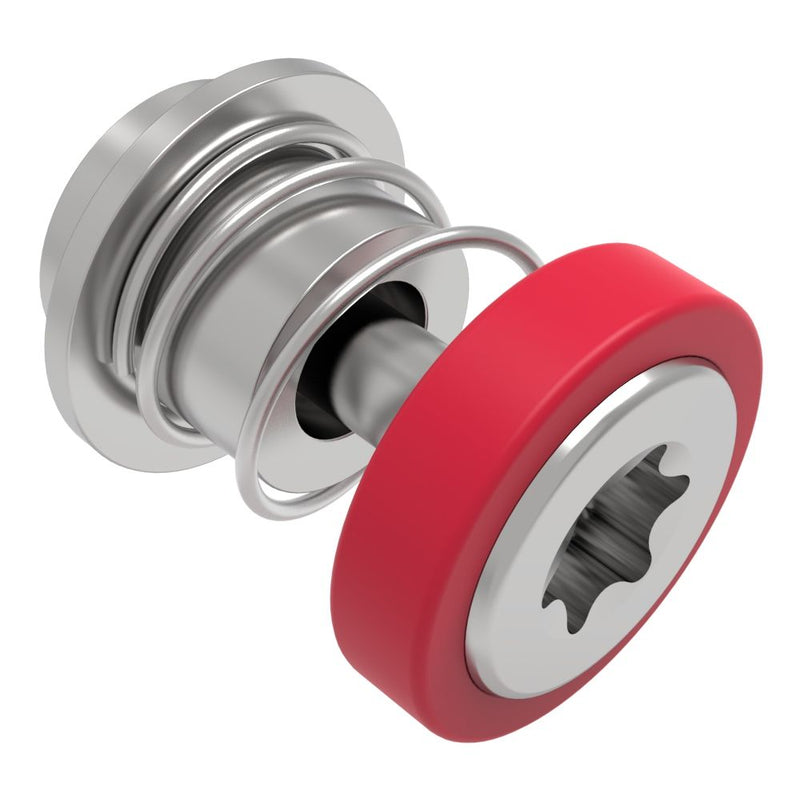 SOUTHCO Captive Screw, 4-40 Thread, Surface Mount Technology, TORX®, Smooth Red Knob [52-SM-A1211-N013-R]