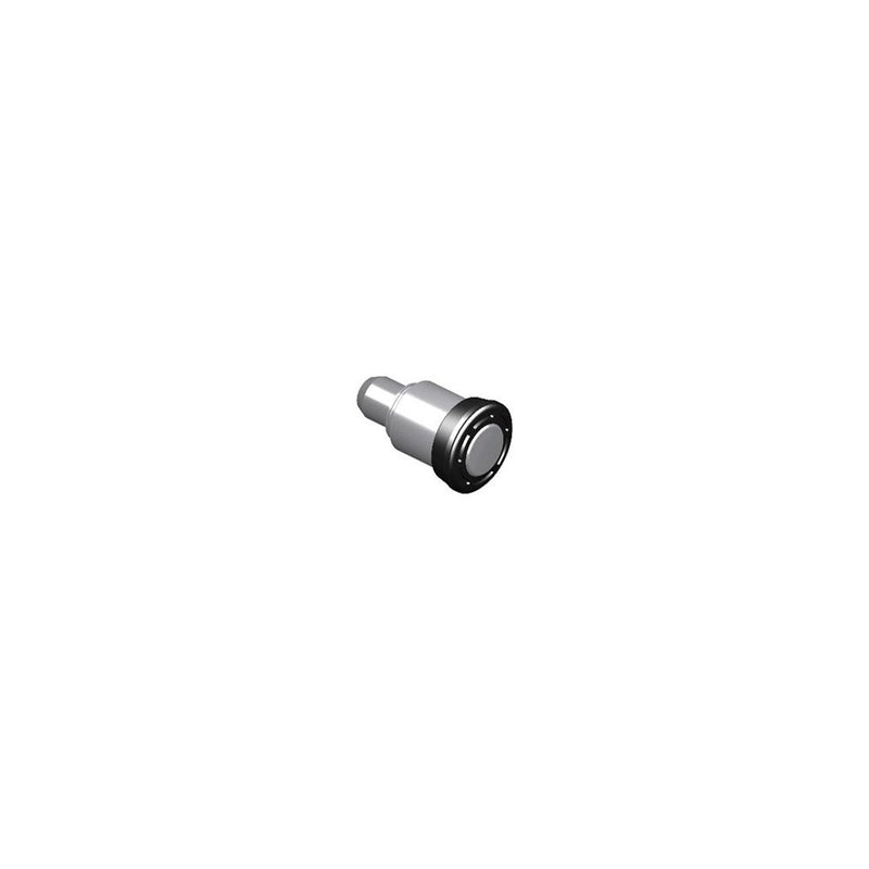 SOUTHCO Spring Loaded Plunger, Press-in, Miniature Size, With hold-open feature, Steel, Black Knob [56-111-000]