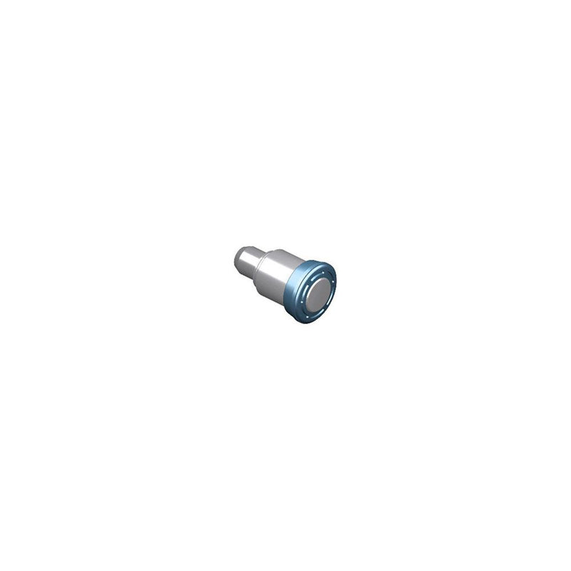 SOUTHCO Spring Loaded Plunger, Press-in, Miniature Size, With hold-open feature, Steel, Blue Knob [56-111-008]