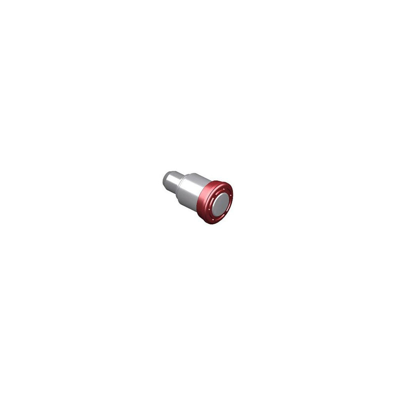 SOUTHCO Spring Loaded Plunger, Press-in, Miniature Size, Without hold-open feature, Steel, Red Knob [56-110-013]