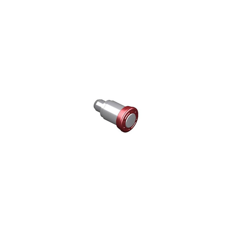 SOUTHCO Spring Loaded Plunger, Flare-in, Miniature Size, With hold-open feature, Steel, Red Knob [56-121-2-013]