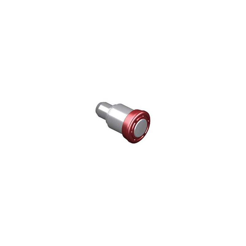 SOUTHCO Spring Loaded Plunger, Press-in, Small Size, Without hold-open feature, Steel, Red Knob [56-160-013]