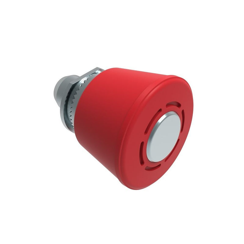 SOUTHCO Spring Loaded Plunger, Thead-in, Large Size, Without hold-open feature, Steel, Red Knob [56-280-013]