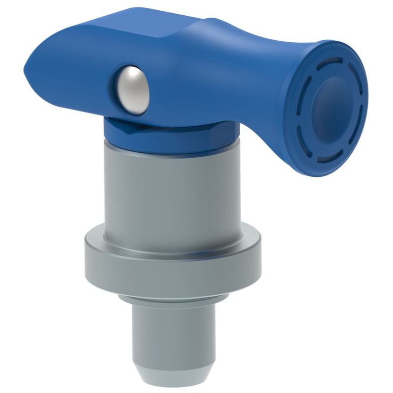 SOUTHCO Spring Loaded Plunger, Press-in, Small Size, With hold-open feature, Blue [56-461-008]