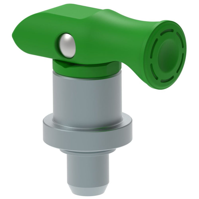 SOUTHCO Spring Loaded Plunger, Press-in, Small Size, With hold-open feature, , Green [56-461-014]
