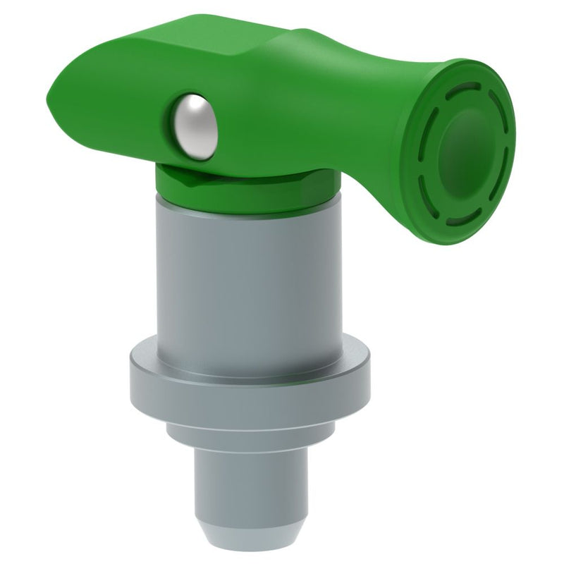 SOUTHCO Spring Loaded Plunger, Flare-in, thin panel, Small Size, With hold-open feature, Green [56-471-1-014]