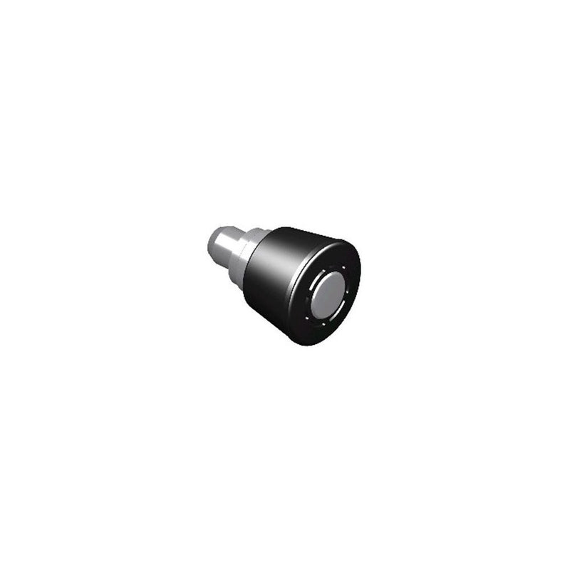SOUTHCO Spring Loaded Plunger, Flare-in, Large Size, Without hold-open feature, Steel, Black Knob [56-270-2-000]
