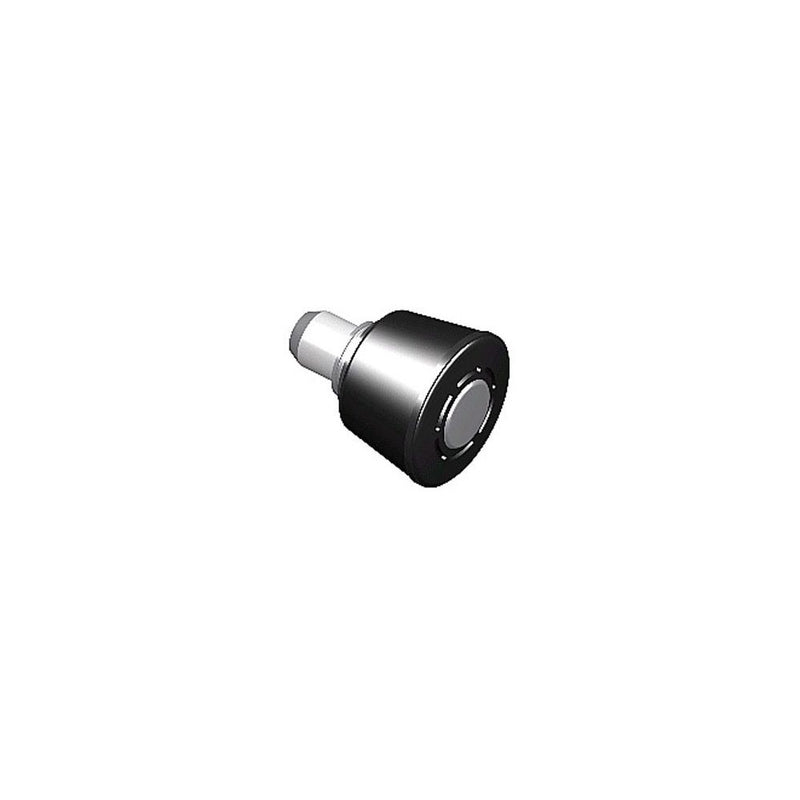SOUTHCO Spring Loaded Plunger, Press-in, Large Size, Without hold-open feature, Steel, Black Knob [56-260-000]