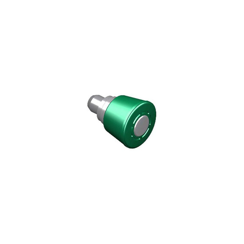 SOUTHCO Spring Loaded Plunger, Flare-in, Large Size, Without hold-open feature, Steel, Green Knob [56-270-1-014]