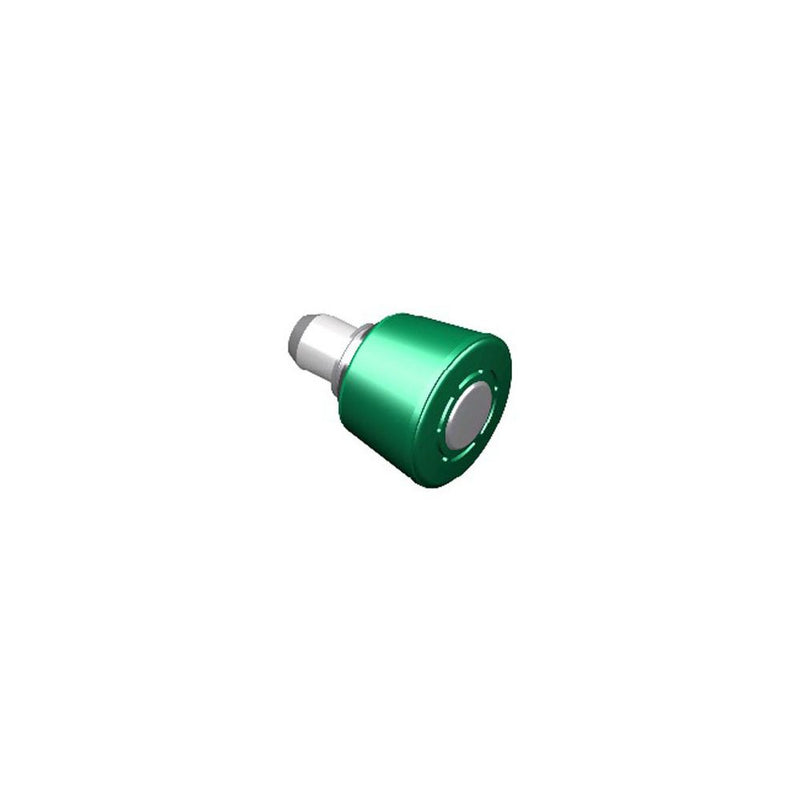 SOUTHCO Spring Loaded Plunger, Press-in, Large Size, Without hold-open feature, Steel, Green Knob [56-260-014]