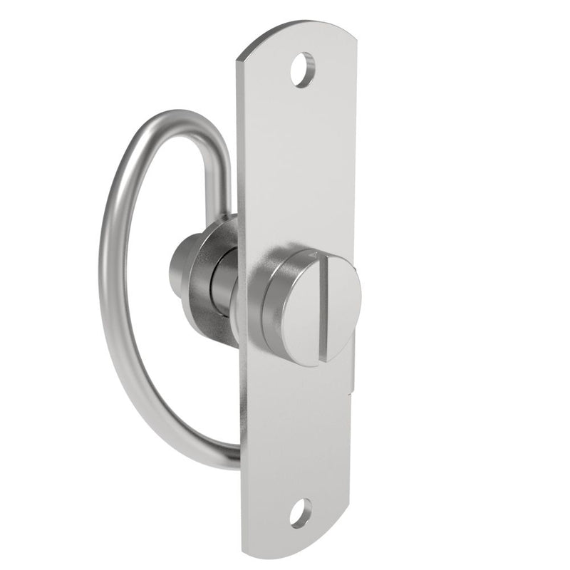 SOUTHCO Compression Latch, Self-Adjusting, Medium Size, Tool Locking, Slotted Head, Rivet/Screw (Thru Hole) Installation, Smooth Spring, Steel, Zinc Plated, Bright [57-10-101-10]